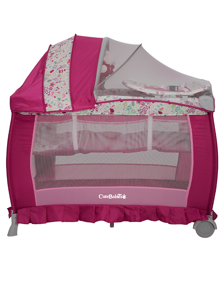 CORRAL CUNA SPACE ROSA CON FLORES 11029039